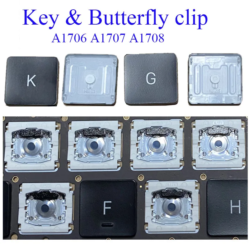 

Keycap hinge KEY CAPS & Butterfly CLIP REPLACEMENT For MACBOOK PRO 2016 2017 A1706 A1707 A1708 Laptop keyboard