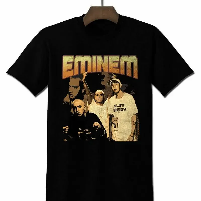 Eminem Bootleg T-Shirt aus schwarzer Baumwolle, S bis 2345XL