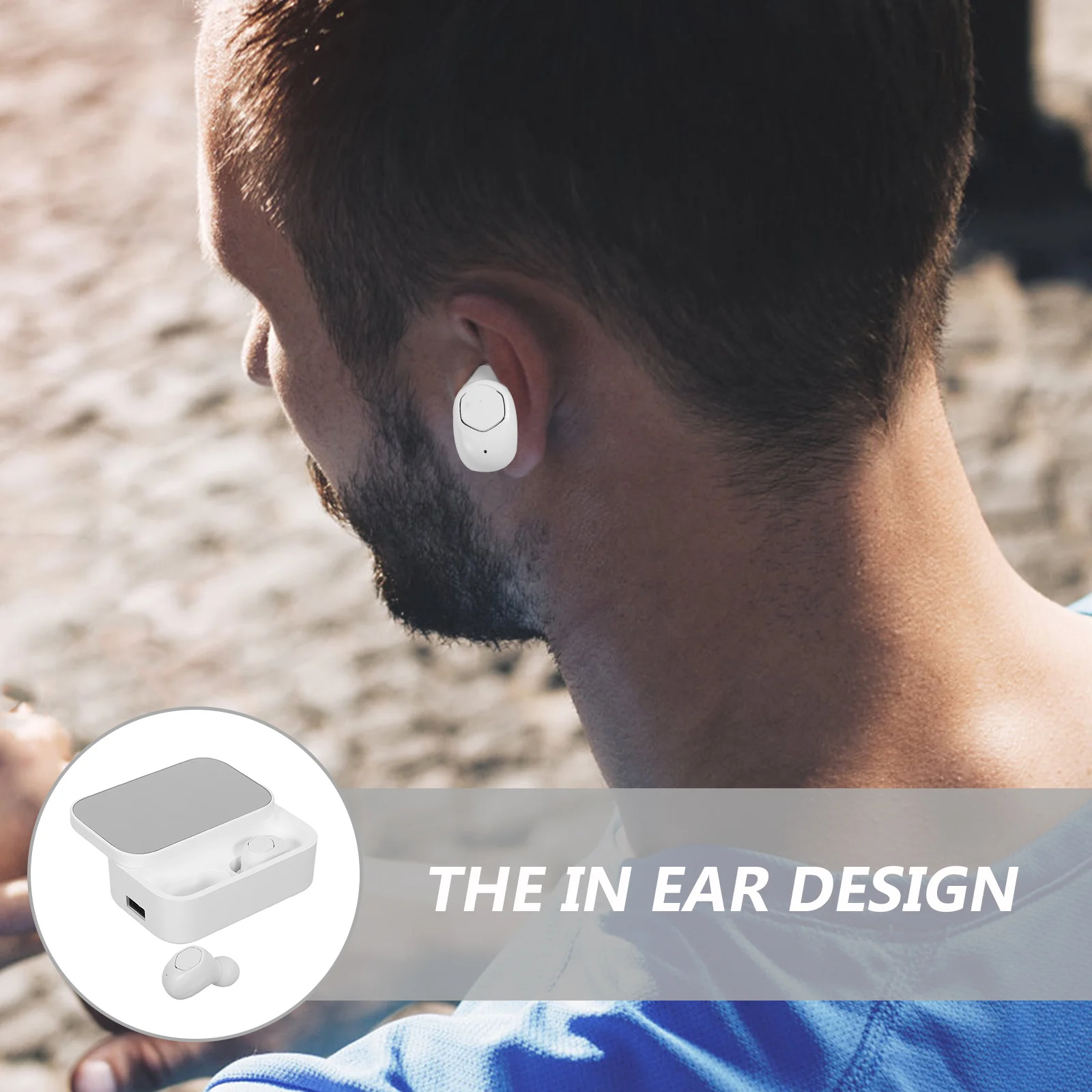 

1Set Wireless Earbud Digital Screen Rechargeable Noise Cancelling Headphones for Travel Office in-Ear Earbud