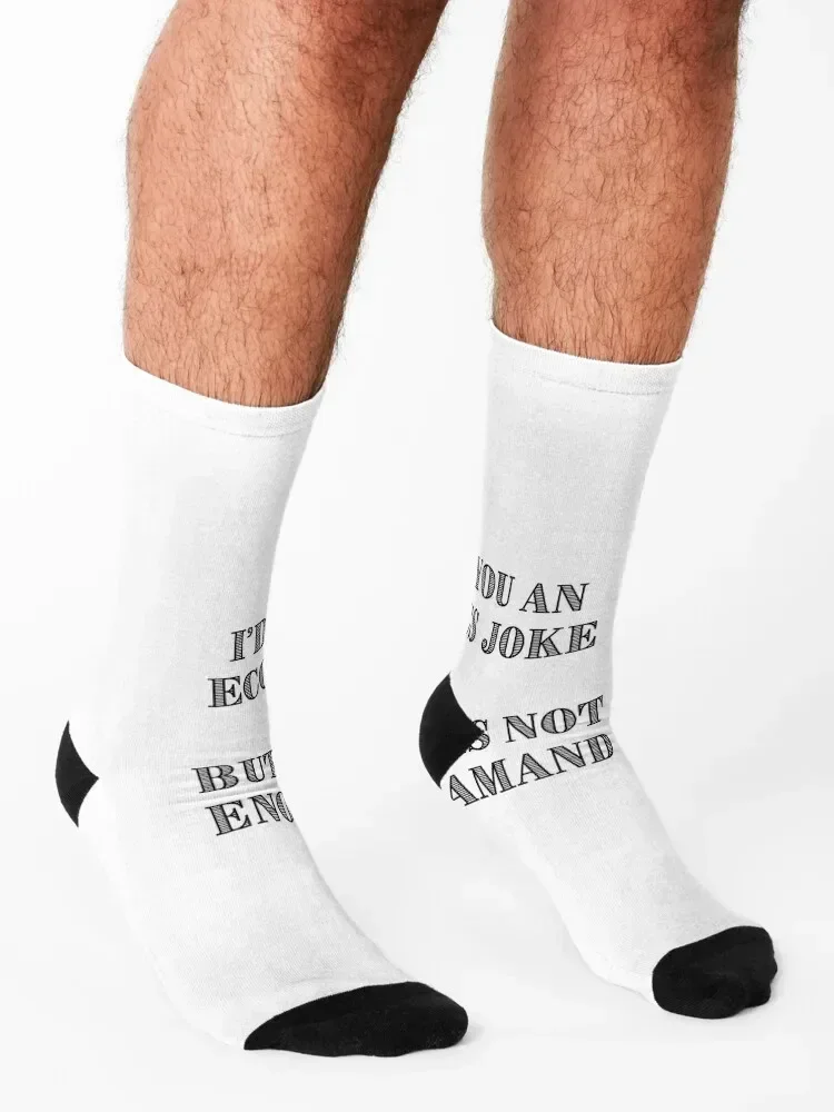 Economics Joke Demand Supply Socks gym golf New year's men cotton high quality Socks Man Women's