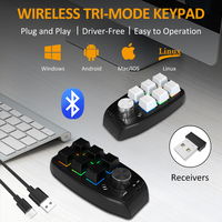 Programming Macro Custom 1 Knob Bluetooth Keyboard RGB 6 Key Copy Paste Mini Button Gaming Keypad Mechanical Hotswap Macropad