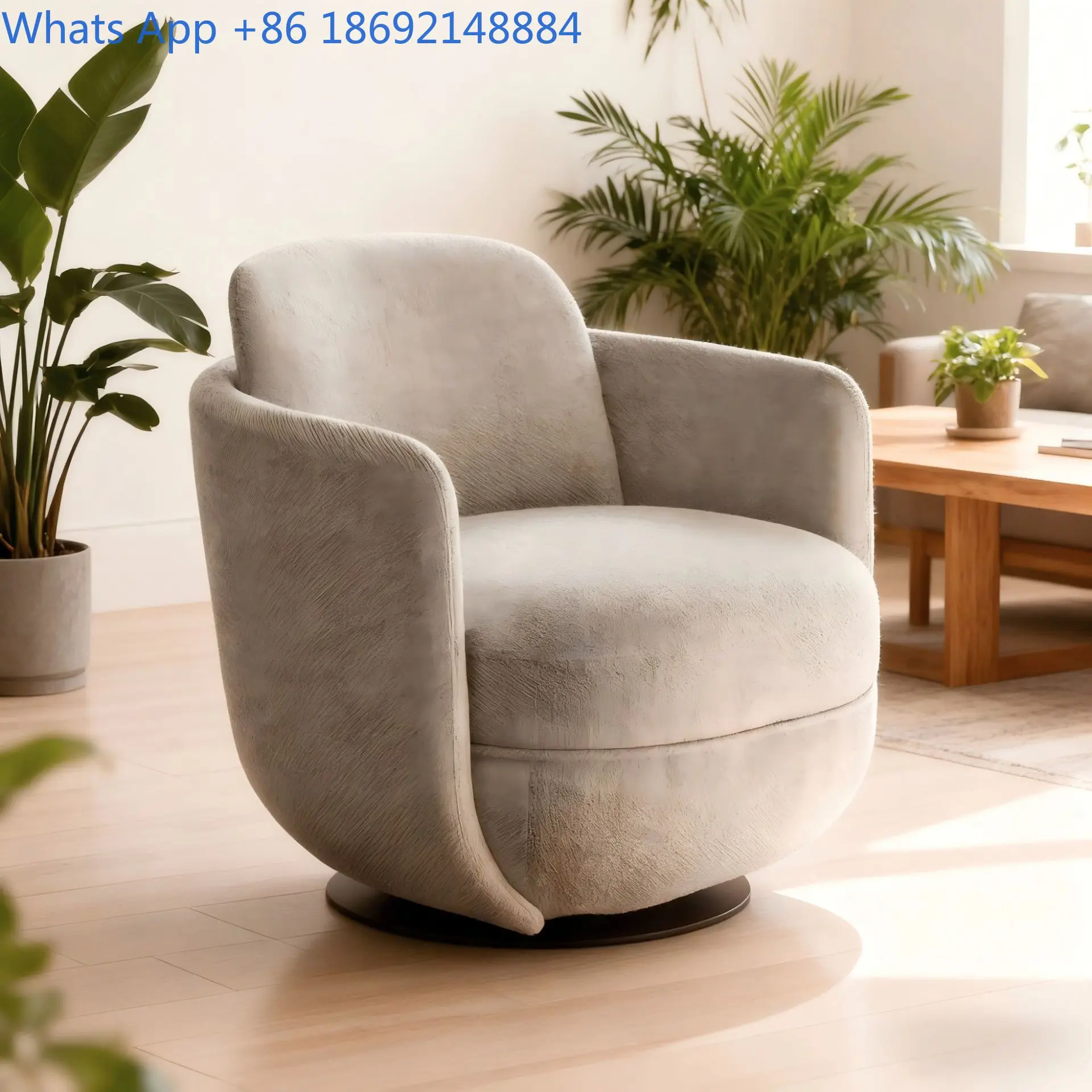 Modern Single Sofa Chair for Bedroom Balcony Swivel Lounge Chair Minimalist Office Waiting Room Small Sofa