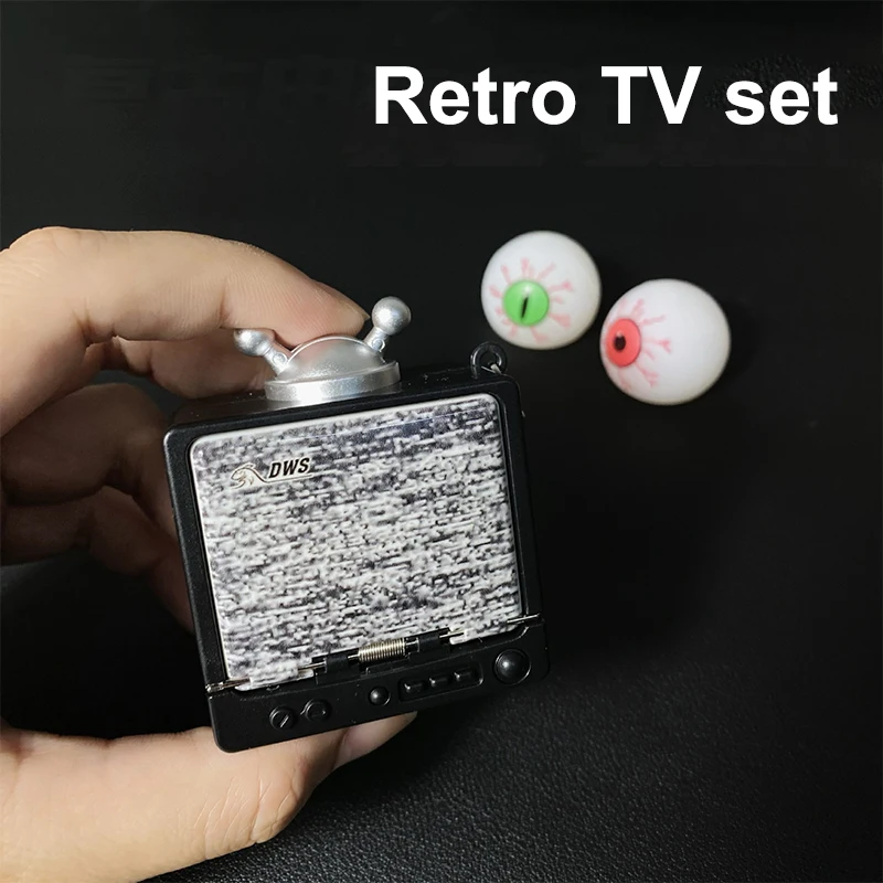 Creativo Mini TV Portachiavi Atmosfera horror Tricky Stress Relief Portachiavi Ciondolo per borsa per regali di travestimento di Halloween