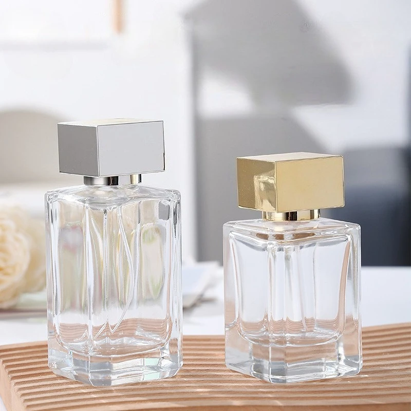 5 Stück 30/50/100ml Leere Bajonett-Sprühflasche Hochwertiges Glas Tragbare Reise-Parfümflasche Zarter Kosmetikbehälter – Detail 1
