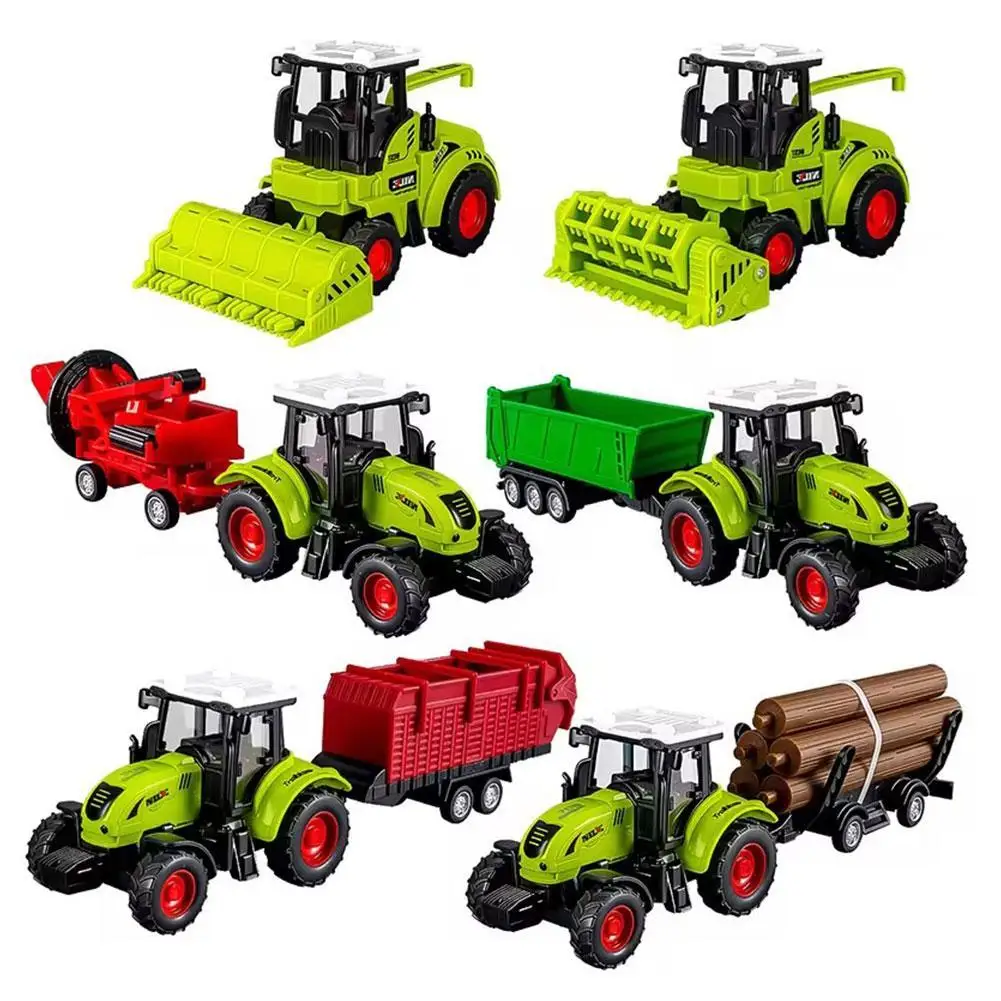 Farm Tractor Toy Inertial Driving Toy Vehicles Excavator Engineering Model Children's Educational Gift For Boys