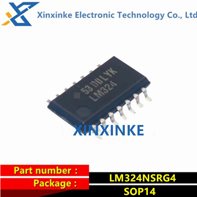10PCS LM324NSRG4 LM324 SOIC-14 Operational Amplifiers - Op Amps Quad General-Purpose Op Amp ICs Brand New Original