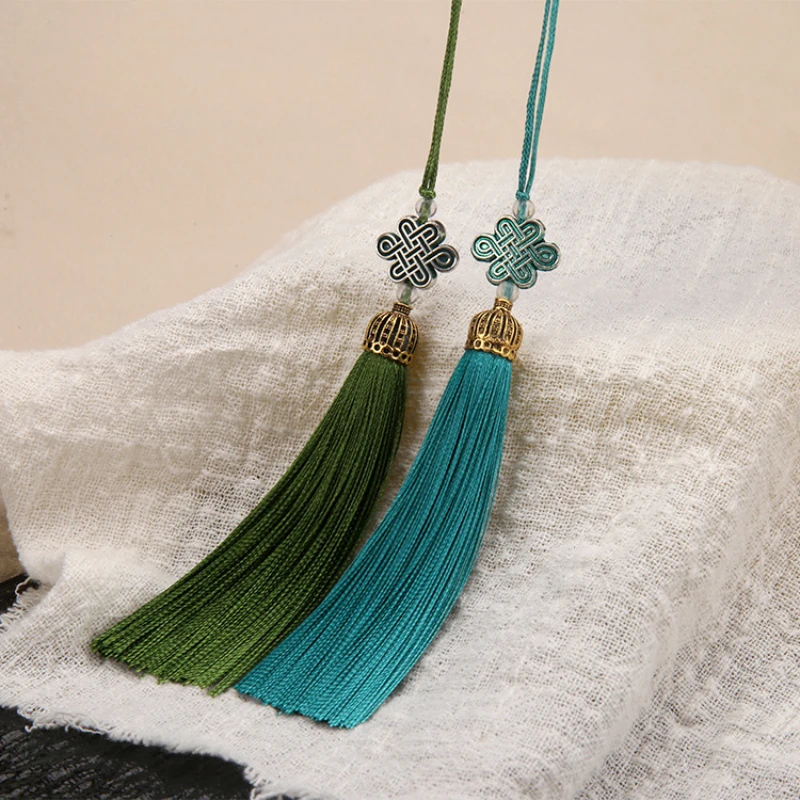 

3/9pcs/Lot Polyester Alloy Woven Chinese Knot Tassel Pendant Accessories for Charms Jewelry Making DIY Bag Clothing Decoration