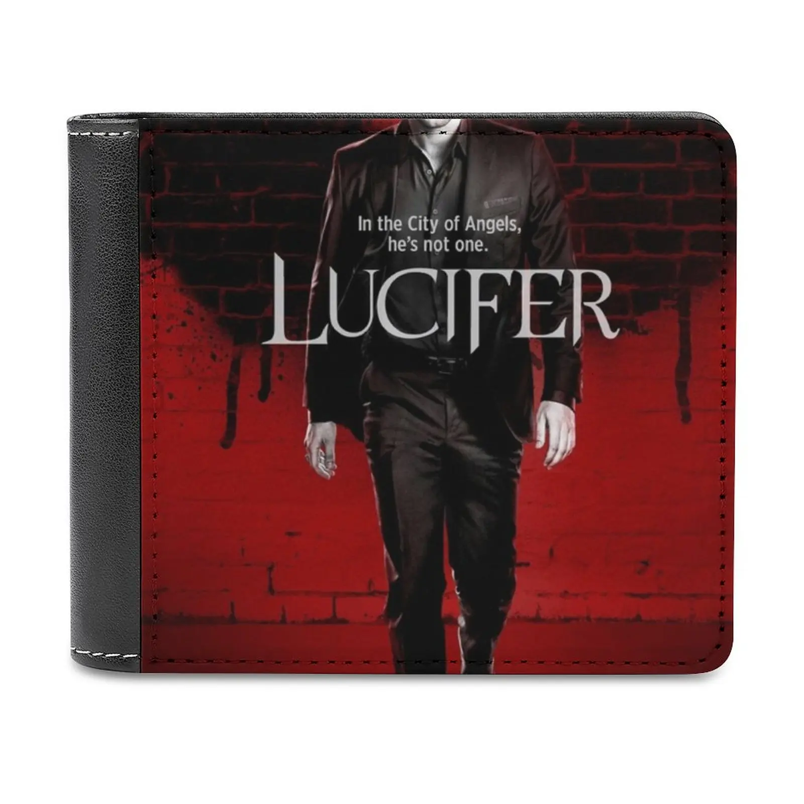 Lucifer Men's Wallet Purses Wallets New Design Dollar Price Top Men Leather Wallet Lucifer Tvseries Series Tv Tv Series Fox New