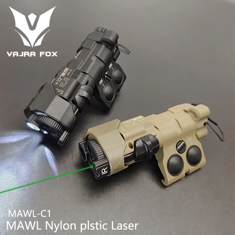 

Tactical Nylon MAWL-C1 Green Laser IR Fill Light LED Weapon Scout Light Fit 20mm Picatinny Rail Airsoft Hunting Spotlight