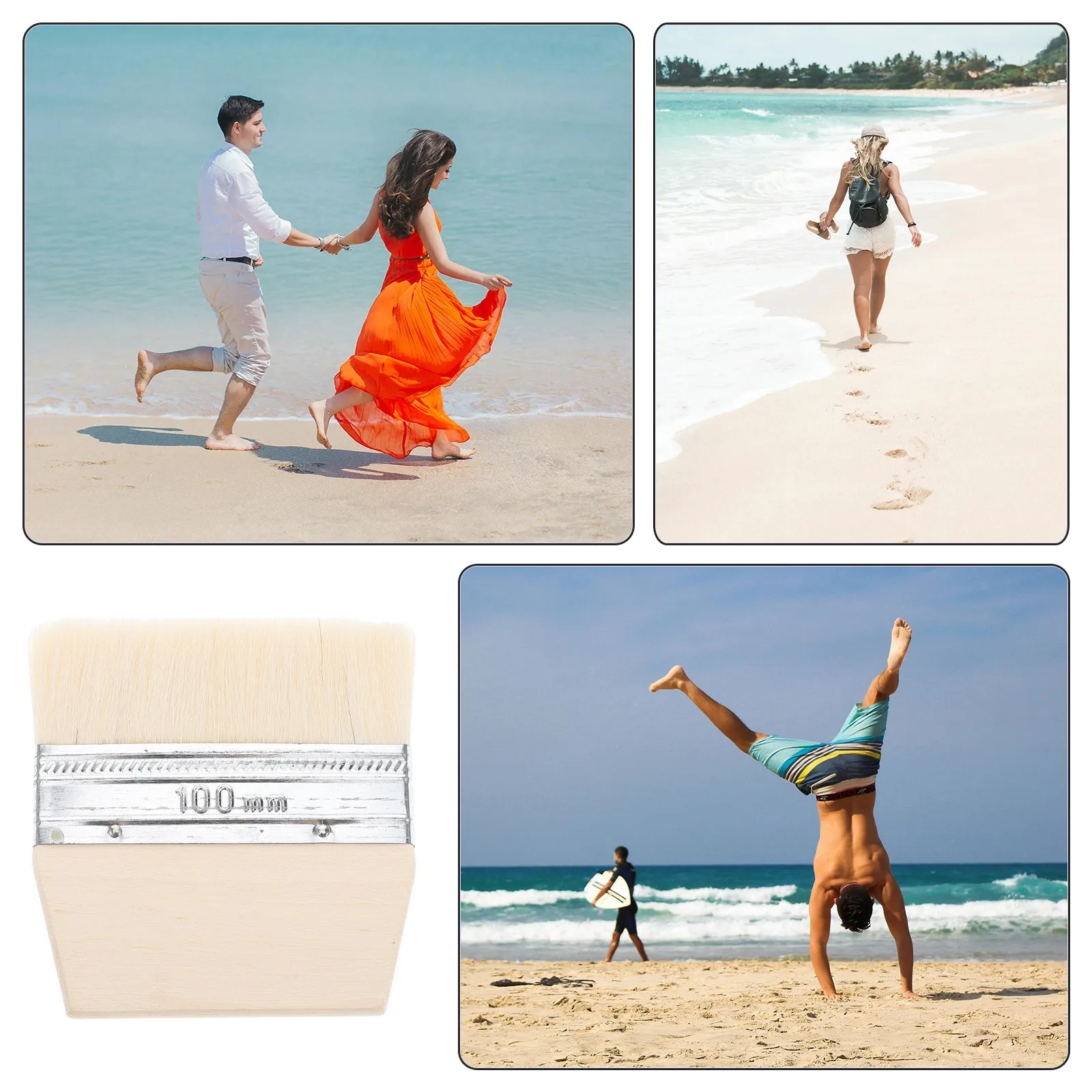 Sand Brush Remover for Beach Soft Bristle Body and Feet Cleaner Portable Lightweight Ergonomic Beach Sand Cleaner Brush Vacation