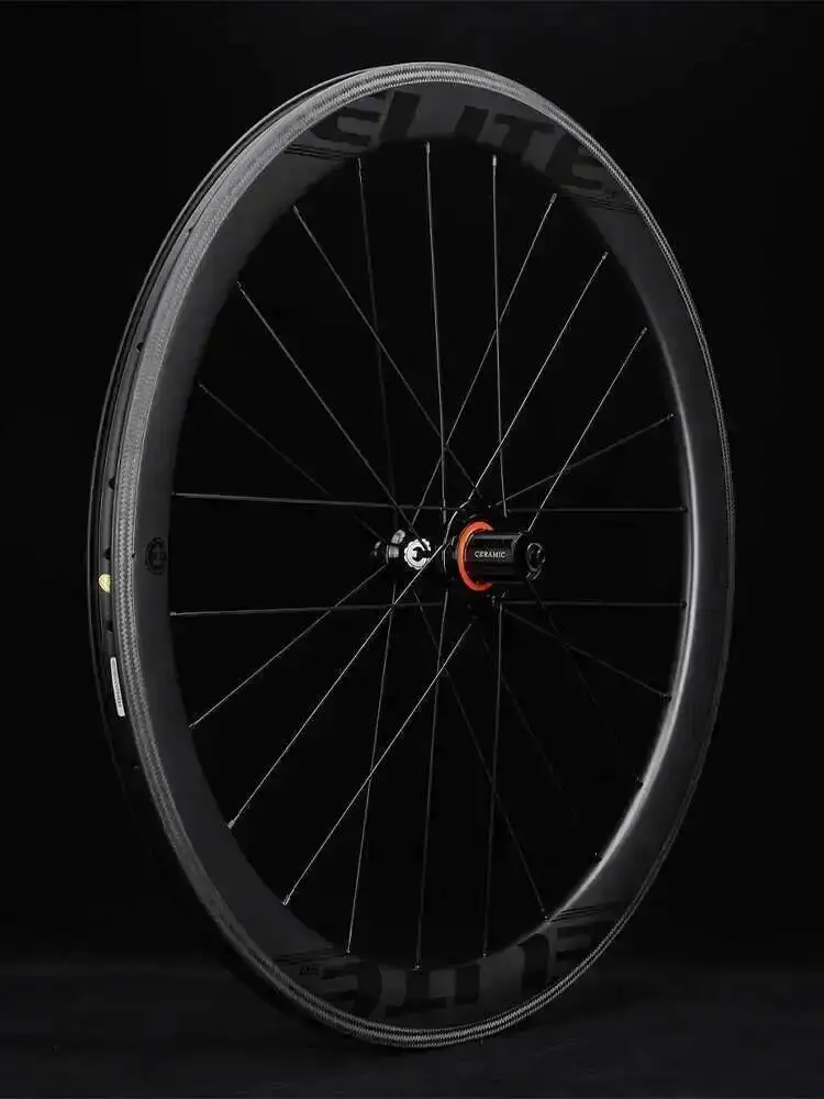 AliExpress ELITEWHEELS PRO 700c Road Carbon Wheels R10 Ceramic Bearing Or Normal Hub 20-24H Clincher Tubeless For Cycling Wheelset