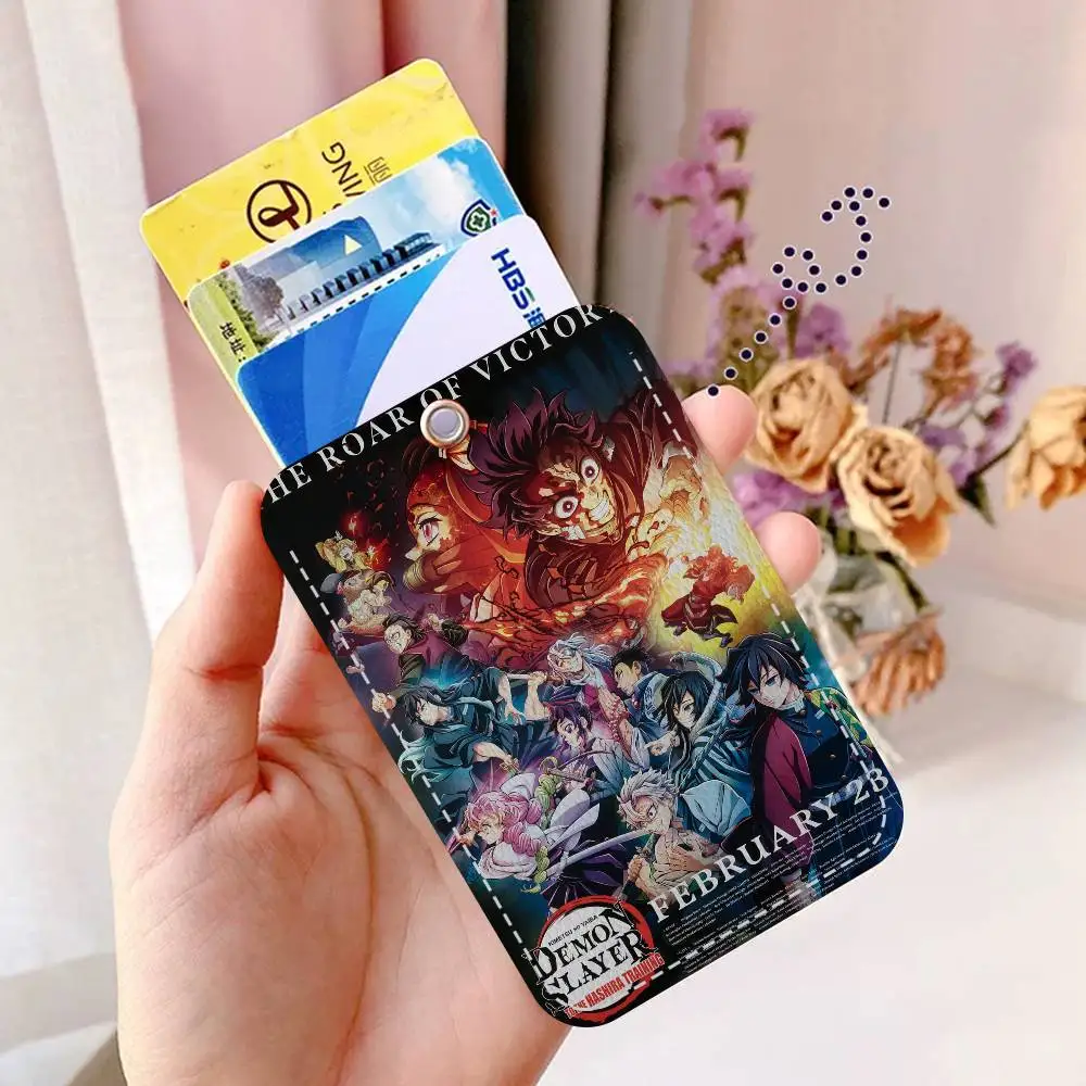 Demon Slayer Personalised Holder Suitable For Bank Card,Subway, Bus Card Wallet Card Case Badge Holder Keychain