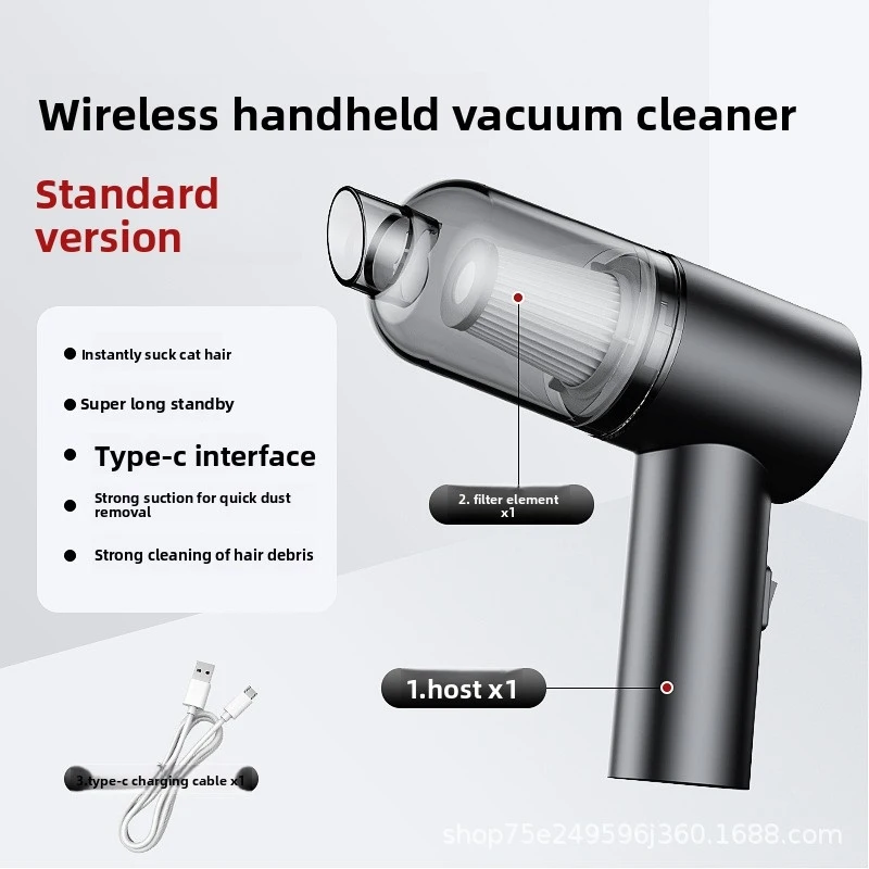 Car Wireless Mini Vacuum Cleaner Portable Handheld High-Power Vacuum Cleaner For Home Use