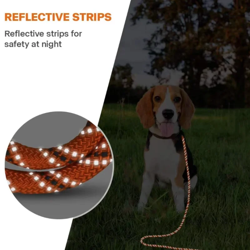 3M/5M/10M/15M/30M Weiche Gepolsterte Reflektierende Lange Hundeleine in Verschiedenen Längen für Kleine bis Große Hunde mit Komfortgriff – Detail 7