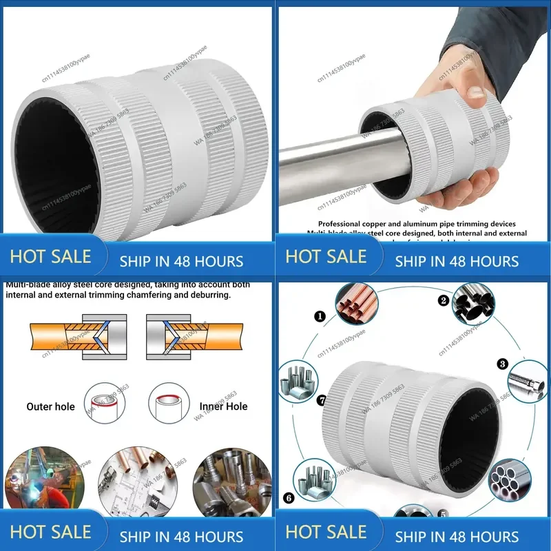 Pipe Reamer 1/4inch to 1-3/8inch Tube Deburring Chamfer Tool for PVC PPR Copper Brass Aluminum Steel Pipes