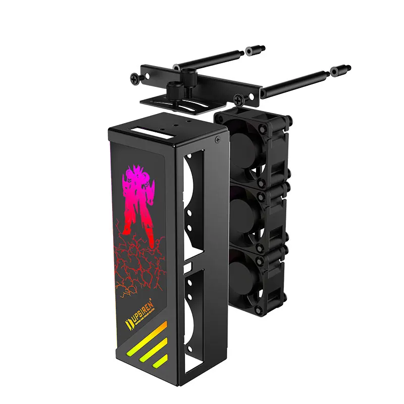 UPSIREN R3-J1 ARGB RAM Heatsink,12V 4PIN PWM/5V 3PIN ARGB/With 3 Fans/Easy Installation/Suitable For DDR/DDR2/DDR3/DDR4/DDR5,