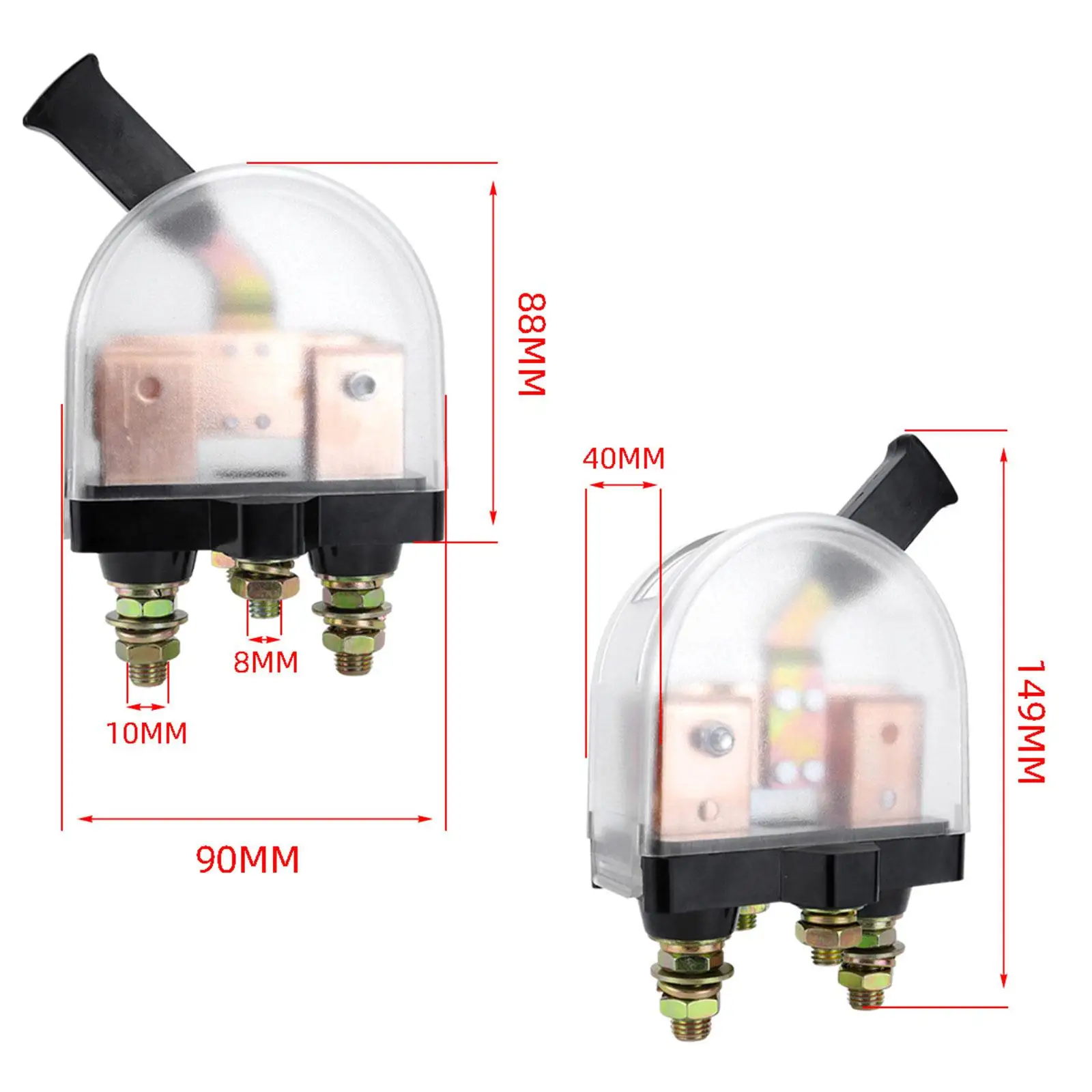 Automotive Battery Terminal Disconnect Switch Clear Protective Cover Sturdy for Electrical Equipment Multipurpose Accessory