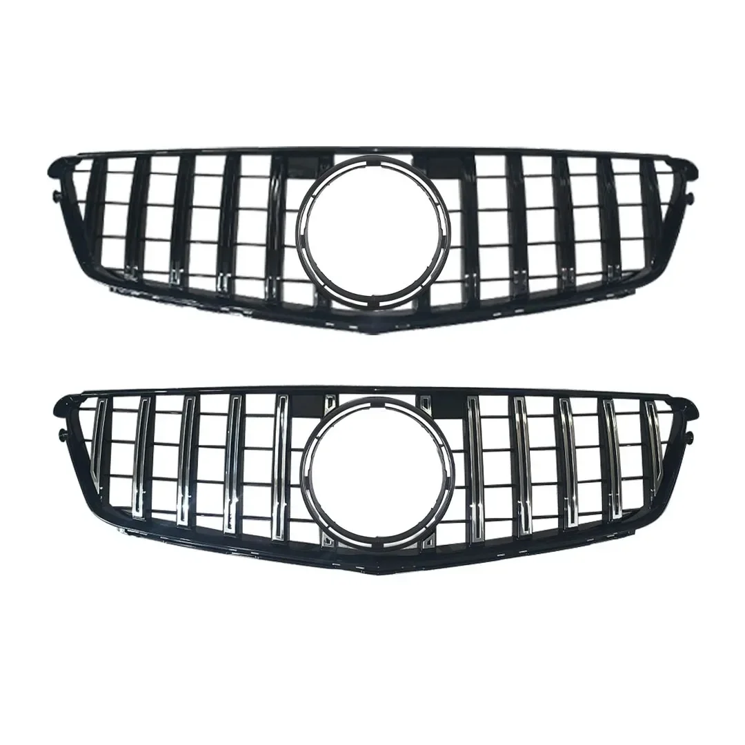 Middle Hood Mesh Upgrade Front Bumper Grille Grill Refit For Mercedes Benz C class W204 C204 S204 Coupe C43 2007-14 AMG GT Style view 5