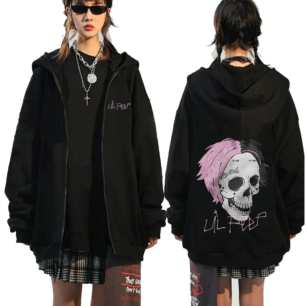 Sudadera con capucha de Lil Peep Cry para hombre y mujer, ropa informal de gran tamaño con cremallera, Estilo Vintage, Hip Hop, Unisex