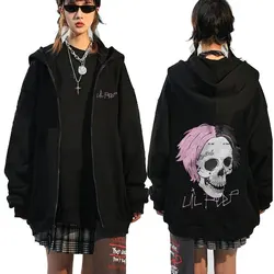 Lil Peep Cry Baby Zipper Hoodies Men Clothing Fashion Vintage Hip Hop Oversized Zip Up Sweatshirts Unisex Casual Hoodie Jackets