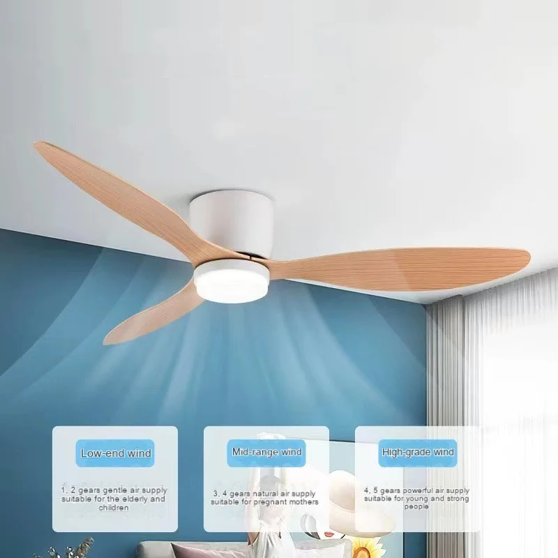 Imagem -05 - Ventilador de Teto Moderno Led com Controle Remoto dc Motor Velocidades Timing Fans 20cm Low Floor Loft 48 52