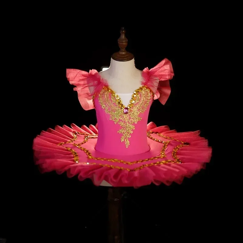 

Белый танцевальный костюм «Лебединое озеро», профессиональная балетная пачка для девочек, детская блинная пачка для выступлений, балерины, детское балетное платье для девочек