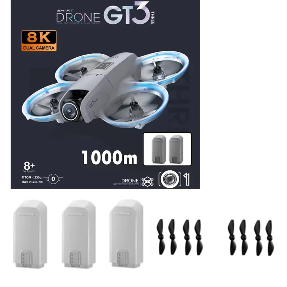 GT3 Mini Drone Battery Accessories 3.7v 1800mAh / GT3 Mini Drone Propeller Blade / GT3 Mini Drone Parts