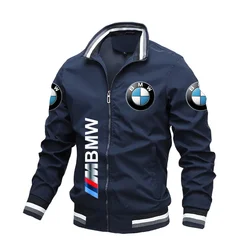 2024 BMW Men's Motorcycle Jacket, Men's and Women's Cycling Casual Jacket, Sports Zipper Bicycle Jacket