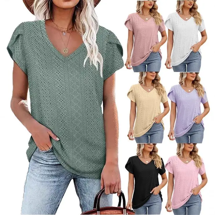 

Женская футболка ort Sve Top Tile SVE Sved Удобный полиэстер Цветочный дизайн Sve Свободный крой Полиэстер Весна Лето