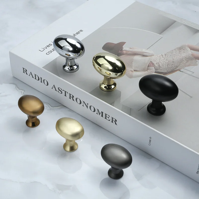 Nordic Egg Shape Cabinet Door Handles Wardrobe Drawer Knobs Gold Black Kitchen Cupboard Closet Handles Pulls For Home Decor