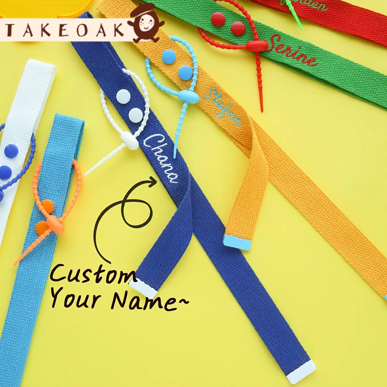 

Custom Name Luggage Strap with Embroidered Name Personalized Colorful Suitcase Identifier Tag Great Gift for Kids & Travelers