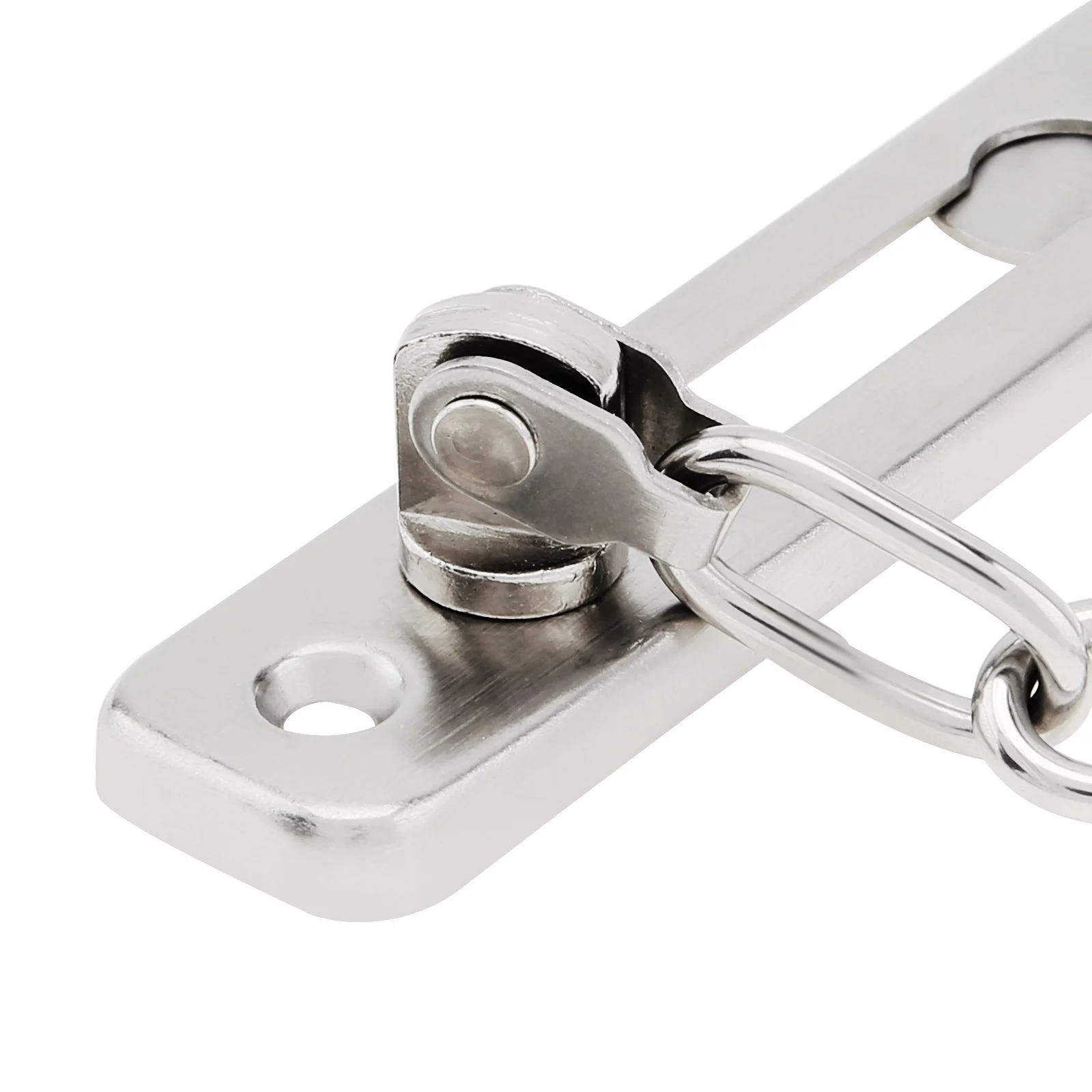 Solid Security Door Sliding Chain Lock Safety Punch Free Door Chain Lock Anti-theft Latch Buckle for Bedroom,Hotel,Homestay view 6