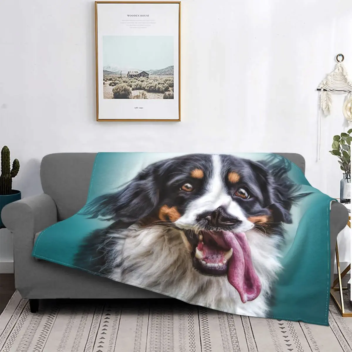 

Bernese Mountain Dog Animal Blankets Velvet Print Kids Anime Cute Multifunction Ultra-Soft Throw Blanket for Bed Couch Rug Piece