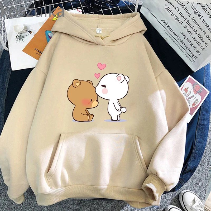 Bubu Dudu-sudaderas con capucha para mujer, chándal Harajuku con patrón divertido, Sudadera con capucha de estilo coreano, Tops con estampado de dibujos animados bonitos