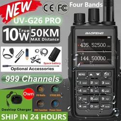 Baofeng-walkie-talkie UV-UV22 de doble banda, Radio FM, UHF, VHF, 2 vías, portátil, de largo alcance, 2024 canales, 10W, 999