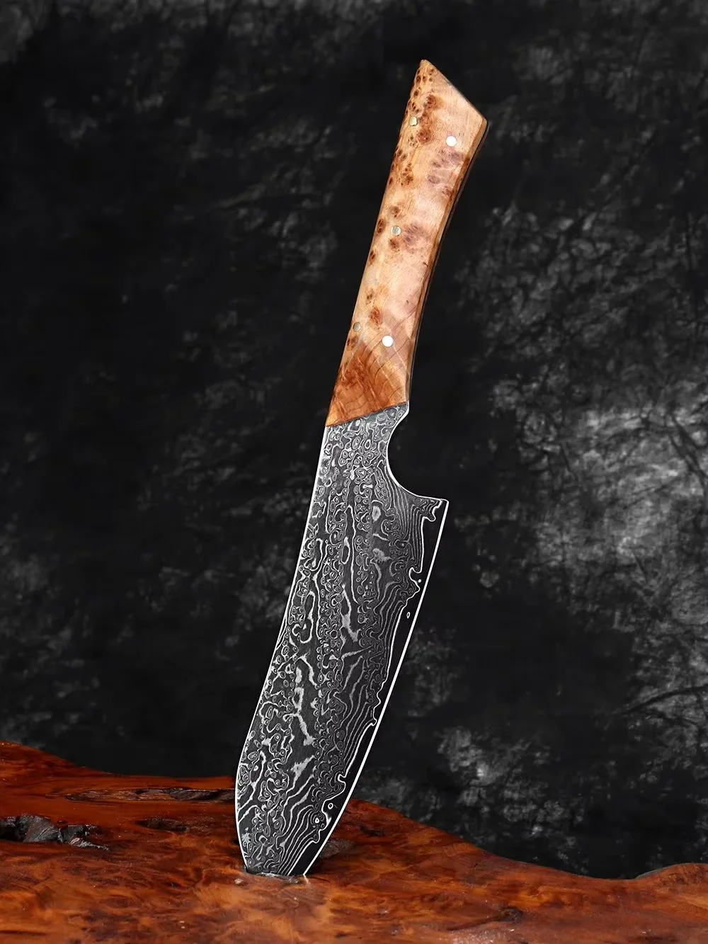 

5Inch Santoku Knife Japanese Chef Knife,Damascus Steel Full Tang,Razor Sharp,Professional Small Kitchen Knife with Wooden Handle