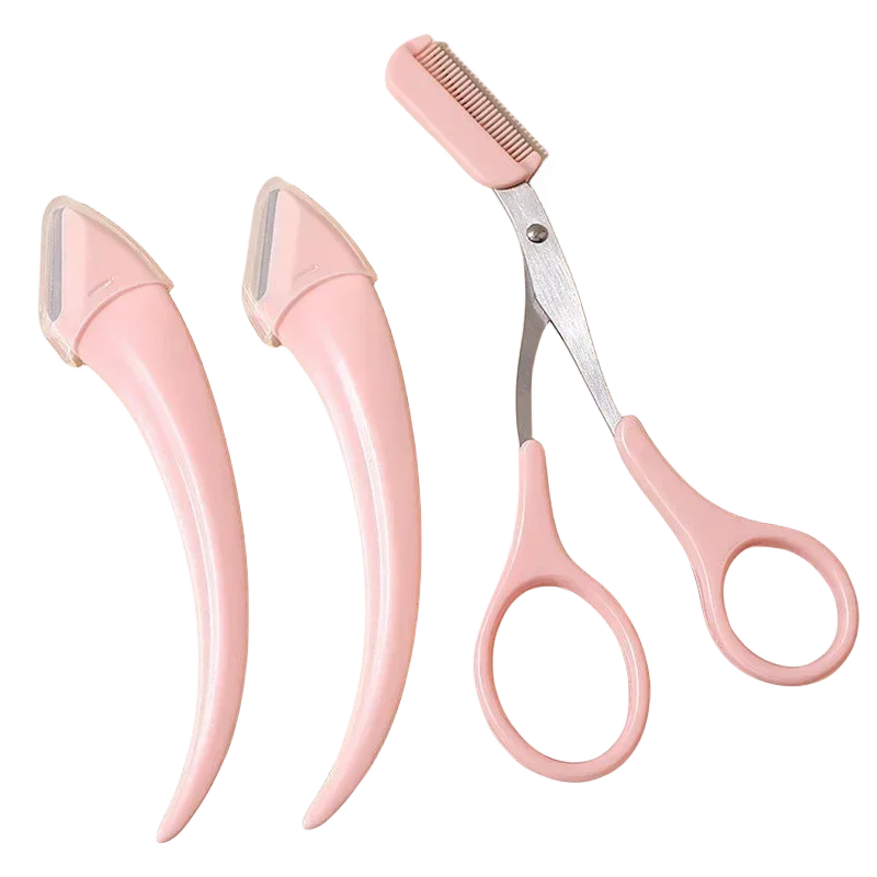 眉毛ナイフ眉毛顔かみそり女性のためのプロフェッショナル眉毛はさみコーム眉トリマースクレーパー Accesso トリミング