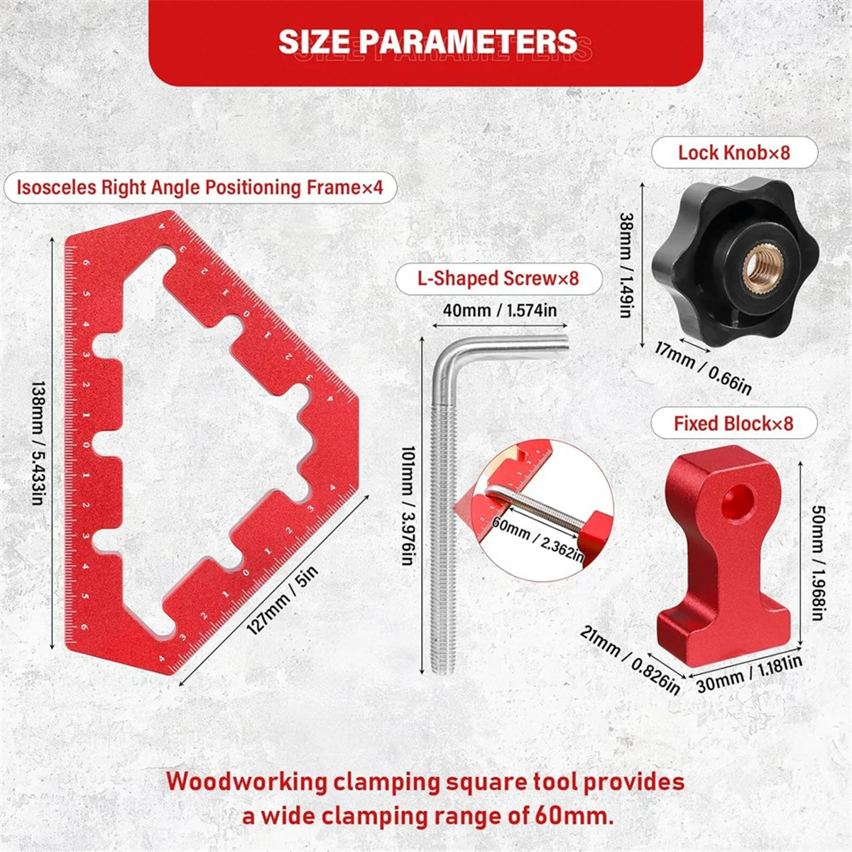 

NEW_4PCS Corner Clamps for Woodworking Tools, 45 and 90 Degree Clamps