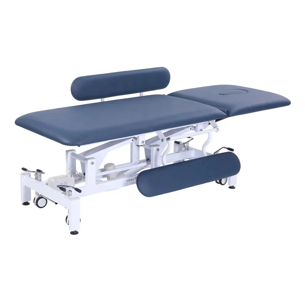 Cros-2 Section Wholesale Pneumatic Back Therapeutic Massage Table Electric Examination Bed With Luxury Side Safety Pads CY-C107S