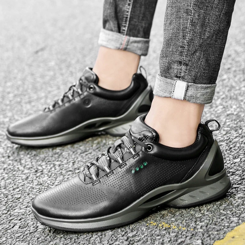 Fashion Men Shoes Men Genuine Leather Shoes Casual Lace-up Shoes Breathable Fashion Sneakers 2022 New