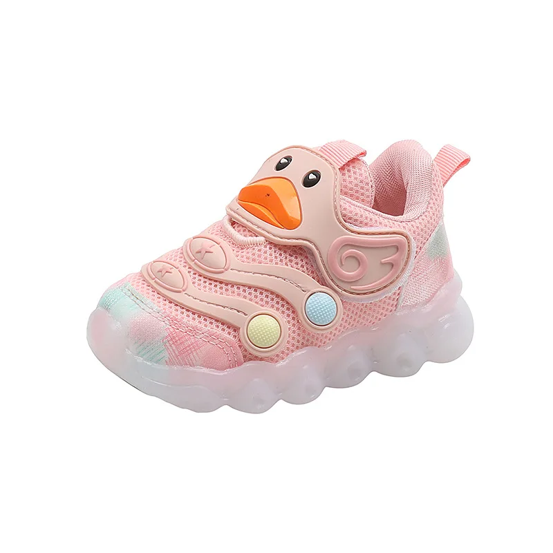 Children Shoe Board Shoe for Girl Breathable Mesh Shoes Soft Soled Toddlre Shoe Kid Shoes for Girl Illuminated Shoes Zapatillas