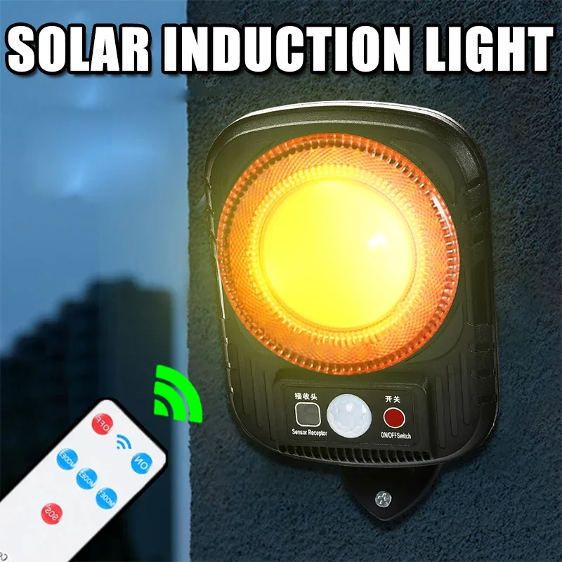 Solar LED Garden Lights Garage Induction Wall Lights Waterproof Remote Control Street Light Garden Yard Night Decoration Lights