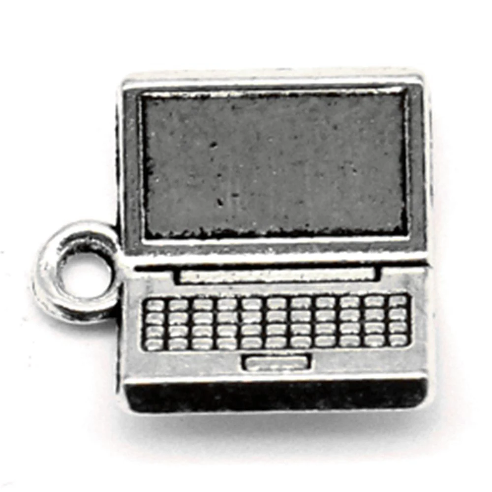 5 stücke 15x16mm Computer Charms Anhänger für Ohrringe Handwerk Accessoires trend ige Schmuck Antik Silber Farbe