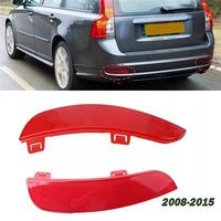 T01C-1 Pair Car Rear Bumper Reflector Light Lens Left & Right For Volvo S40 V50 2008-2012 30763345 30763346