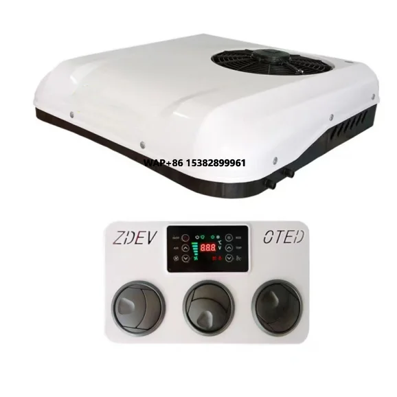 التبريد العالمي التدفئة تيار مستمر 12 فولت 24 فولت RV على السطح الكهربائية وقوف السيارات مكيف الهواء لمقطورة القافلة