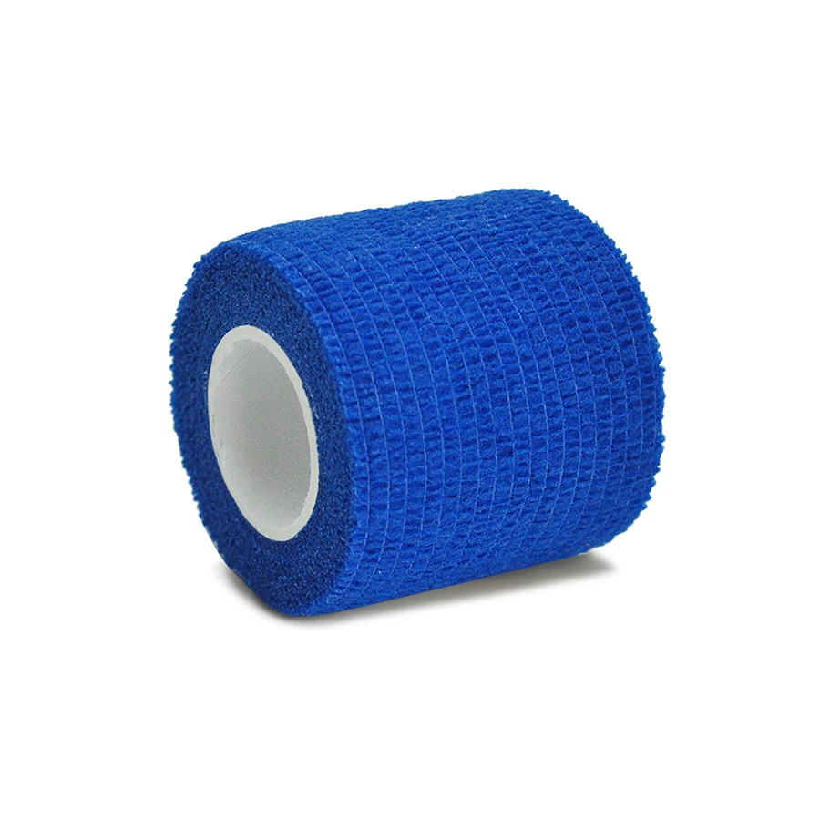 6pcs/12pcs/24pcs 5cm * 4.5m blue medical gauze sports bandage self-adhesive breathable elastic bandage for fixing fingers, wrist