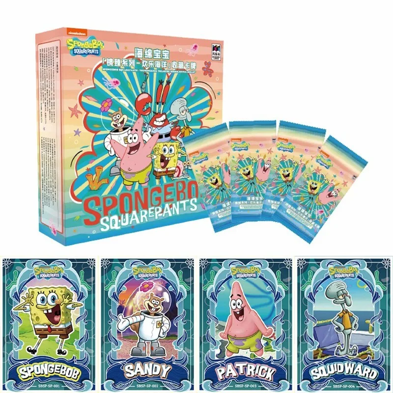 

SpongeBob SquarePants Card Bob Patrick Star Squidward Cute Cards Jing zhen Series Happy Ocean Trading Collection Card Gift Toy