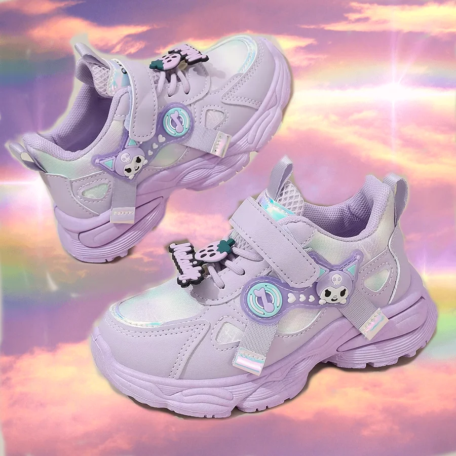 

2026 new Student kuromi Travel Running Shoes Sanrio hello kitty children Casual Shoes Spring Autumn Girls cartoon Sneakers