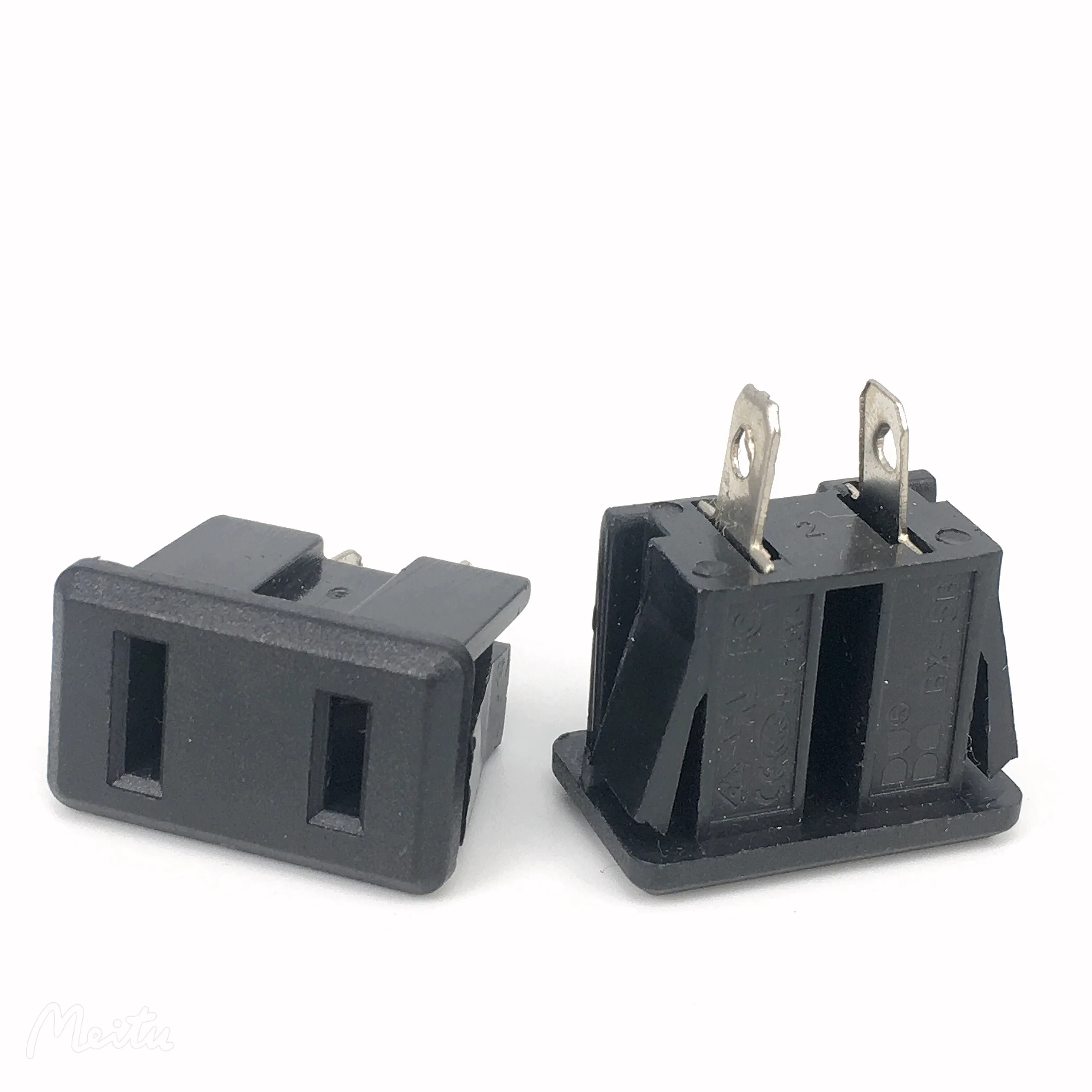 5 قطعة التيار المتناوب 15A 125 فولت 2 دبوس الولايات المتحدة التوصيل لوحة جبل الولايات المتحدة منفذ مقبس الطاقة الأسود #1