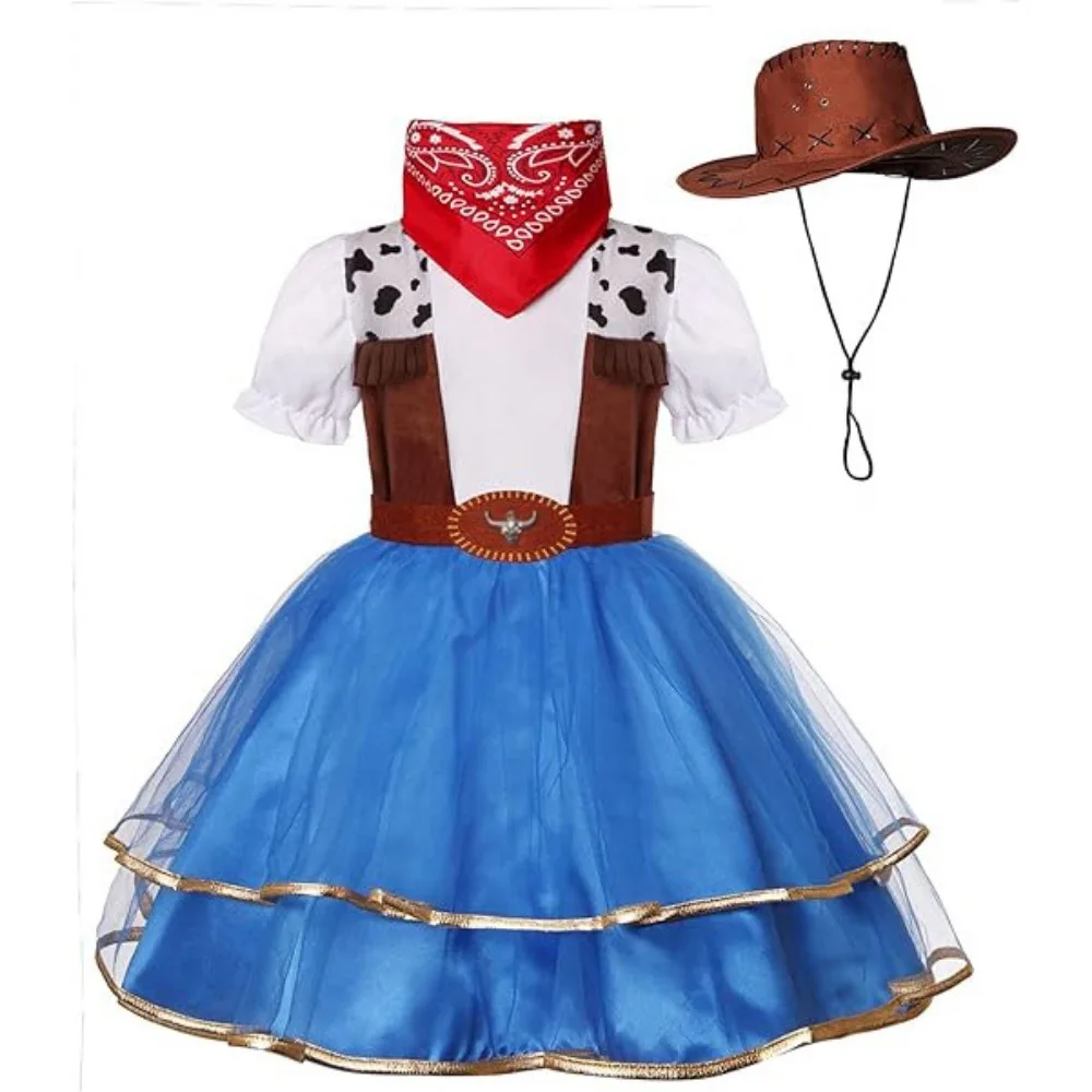 Western Cowboy Suit Children\'s Holiday Party Wear Cosplay Costume Boys Girls Dress Costume Cowboy Hat